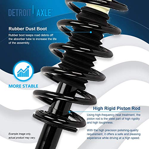 Image of Detroit Axle - 8pc Struts Kit for Chrysler 200 Sebring Dodge Avenger Complete 4 Struts with Coil Spring 4 Sway Bar End Links Front and Rear Replacement Struts Shocks Assembly Suspension