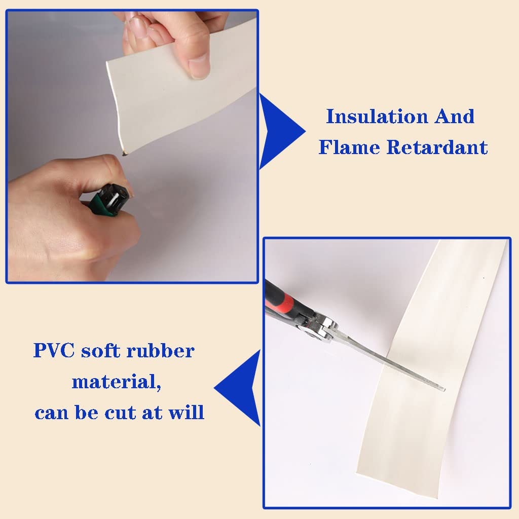 PVC Soft Glue Canalina Passacavi For Home, 55mm Durable Pavimento Cavi Calpestabile , Water And Pressure Resistant Proteggere Cavo Pavimento For Office ( Color : E , S : 10m )