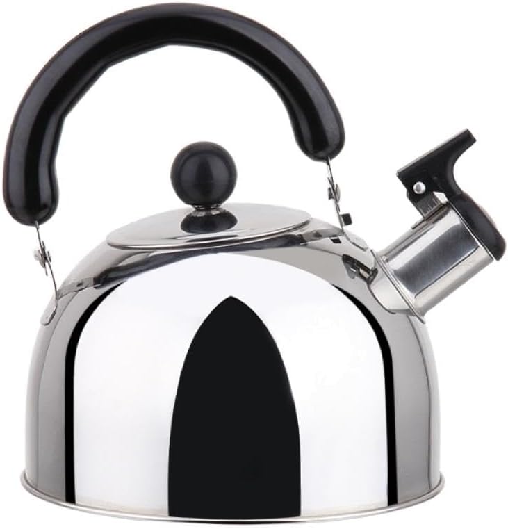 YBM Home Stainless Steel Stovetop Whistling Tea Kettle 3L with Handle, Induction Compatiable - Green