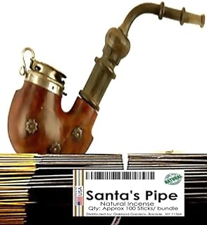 Oakland Gardens Brand, (S) Santa's Pipe Incense - A Cozy Scent with Notes of Cherrywood, Raspberry, Vanilla and Santa's Pipe (1-Bundle)