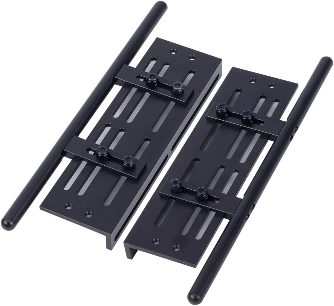 1/10 RC Crawler Pedal Side Boards,2PCS Steps Plate Rock Sliders Running Boards Foot-Plate for 1/10 RC Crawler Car SCX10 I II TRX4 CC01 RGT 86100 GEN8 Wrangler Chassis Parts (Black)