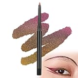 FANXITON Eyeliner Pencil Brown Eyeliner Gold Pink Shifting Colors Glitter Waterproof Eyeliner Pen Me