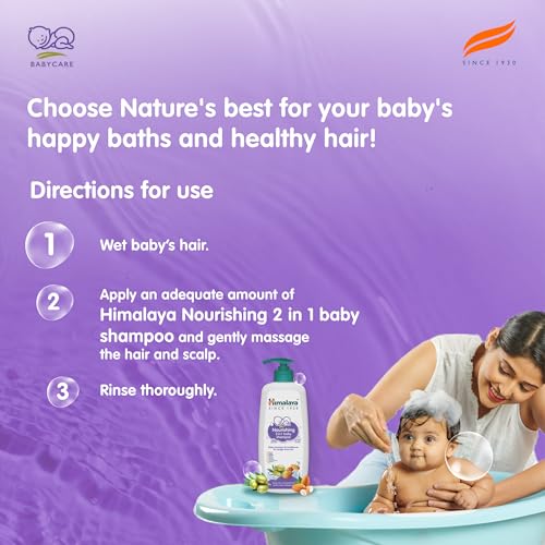 Image of Himalaya Nourishing 2in1 Baby Shampoo 400ml | Shampoo&Conditioner for tanglefree hair (Pack of 2)