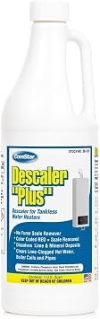 Descaler Plus, 1 Quart, Tankless Water Heater Cleaner, Removes Lime and Mineral Deposits, Restores Heat Transfer Efficiency, Improves Flow in Pipes, Coils, and Boilers 30-370