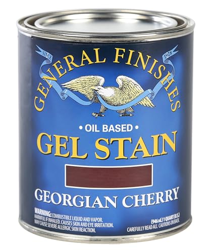 General Finishes Oil Base Gel Stain, 1 Quart, Georgian Cherr...