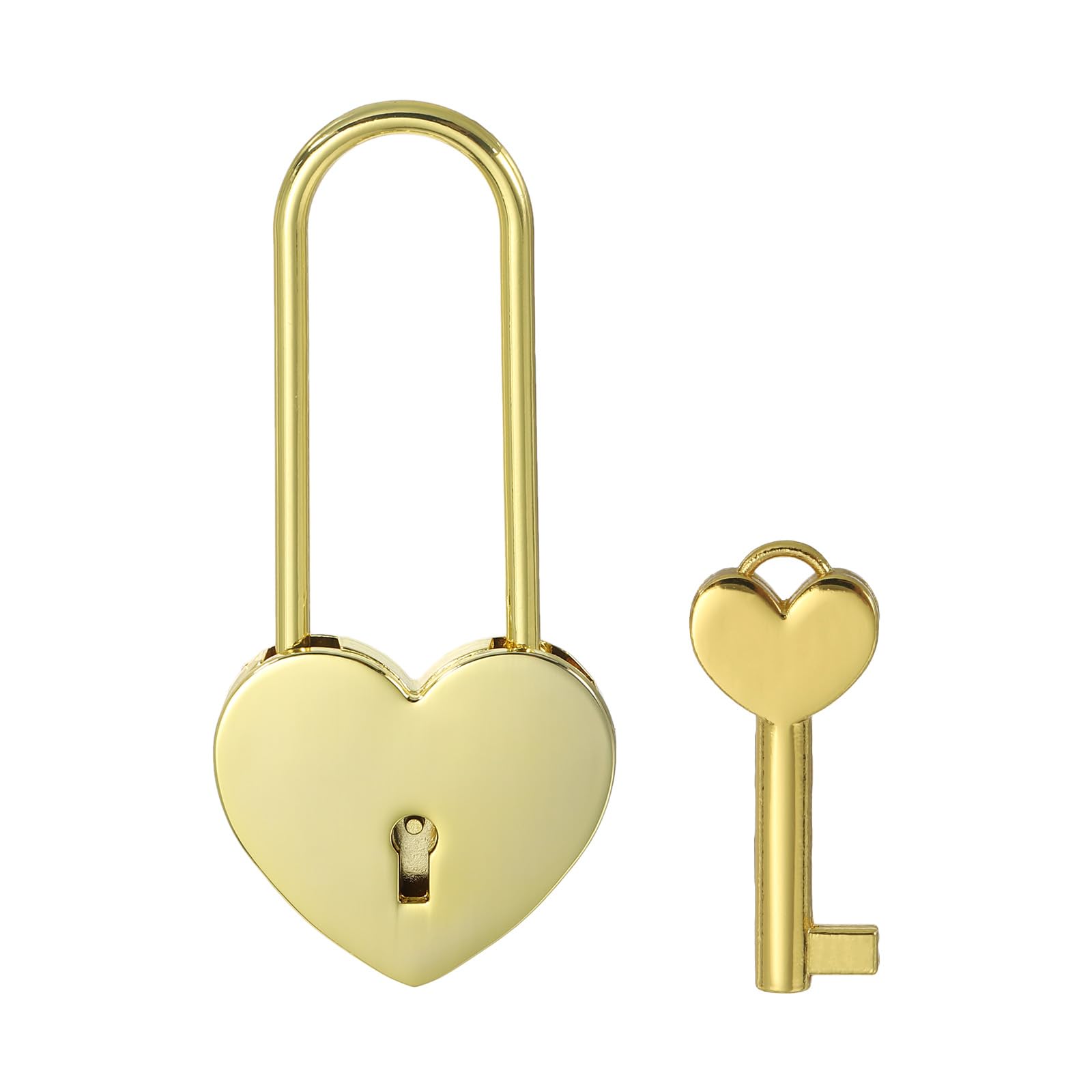 PATIKIL 3.9 Inch Love Locks Heart Padlock with Key Set