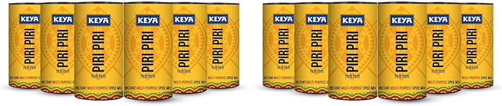Keya Piri Piri Spice Mix | Exotic Spices Blend For French Fries | An All Purpose Seasoning, Perfect for Pop Corn, Pasta, Fries | Italian Seasoning 80 Gm, Pack of 12