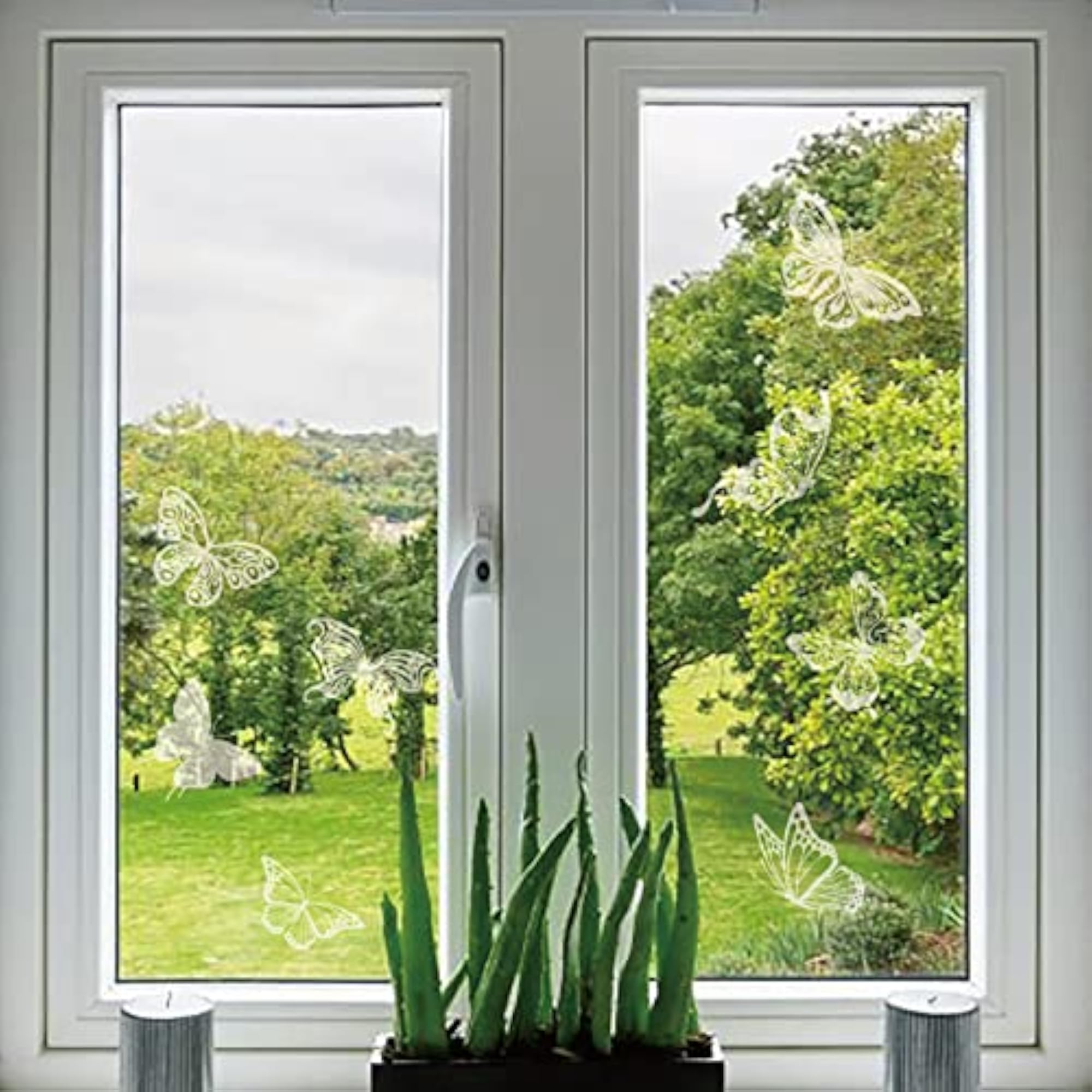 Butterfly Theme Window Clings Removable PVC Stickers