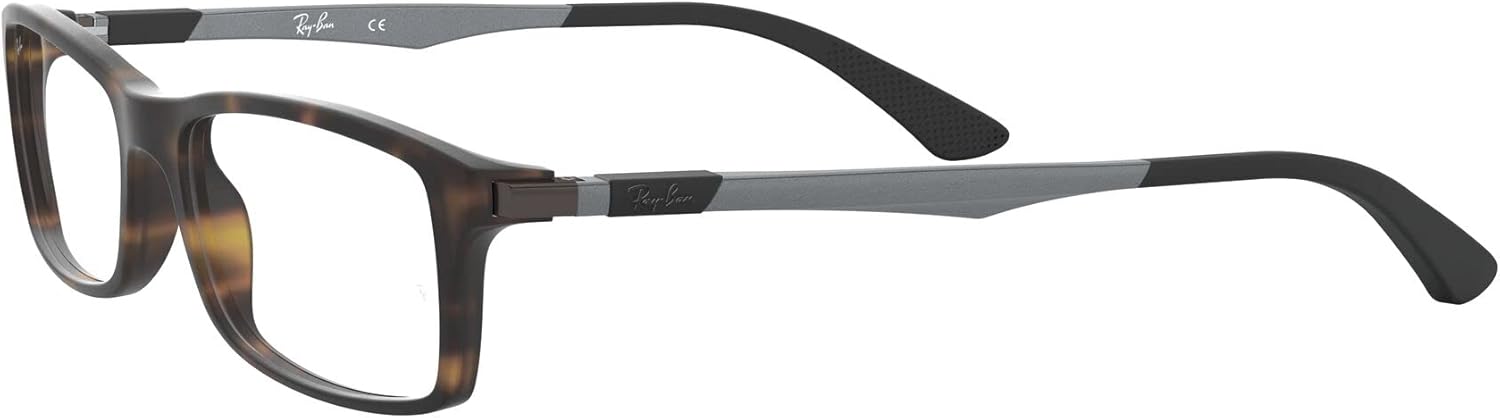 Ray-Ban Rx7025 Square Prescription Eyeglass Frames Matte Black/Demo Lens 57 Millimeters image 3 of 6 B00I5L10RI