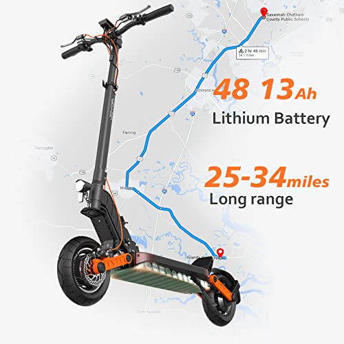 Joyor S5 Electric Scooters, 31 Mph & 34 Miles,800W Scooter For Adults 330 Lbs Dual Disk Brake Foldable Scooter With 10" Solid Tires #TOP3