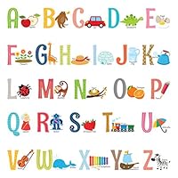Decowall DA-1701 1701S 1701A 8023 Capital Alphabet Wall Stickers for Kids Bedroom