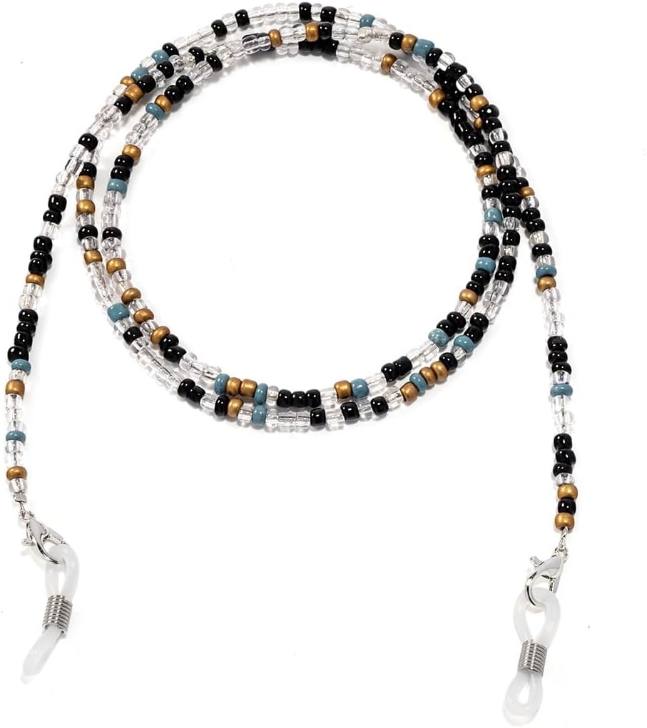 Glass Accessories Lanyard Acrylic Popular Colorful Rice Beads Handmade Beaded Glasses Chain