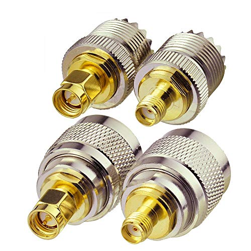 Superbat SMA to PL259/SO239 CB Antenna Connector Kit 50ohm UHF Male/Female to SMA Male/Female Coax Barrel Adapter for Antenna Scanner Ham Radio - Image 3