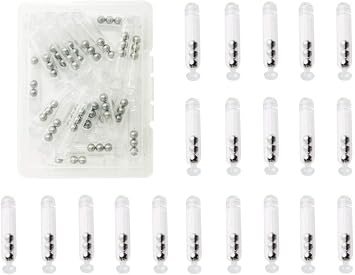 Fishing Rattles Worm Jig Fishing Lure Plastic Rattles Shake Metal Ball Rattles Insert Tube Sound Attract Fly Tie Tying,20pcs