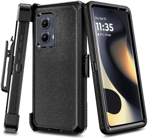 Luxmo Belt Holster for Motorola Edge 2024, Pouch Holder Phone Case, Buckle Clip Closure/Card Luxmo Belt Holster for Motorola Edge 2024, Pouch Holder Phone Case, Buckle Clip Closure/Card