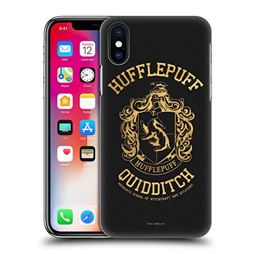 Image of Head Case Designs Officially Licensed Harry Potter Hufflepuff Quidditch Deathly Hallows X Hard Back Case Compatible With Apple iPhone X/iPhone XS