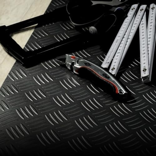 Jimmy Gum Rutschfester Teppich aus Gummi, Mandelbraun, 1,2 x 3 m – Teppich für Messen, Ausstellungen, Lager und Garagen – Teppich aus rutschfestem Gummi – Gummiteppiche Meterware