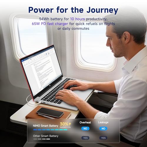 Image of NIMO 15.6 inch IPS FHD-Student-Laptop, 8GB RAM 256GB SSD N150(Beat to i3-10110U, 4 Cores Up to 3.6GHz) Computer with 2 Years Warranty, 65W Type-C, Fingerprint, Backlit Keyboard, Wi-Fi 6, BT5.2