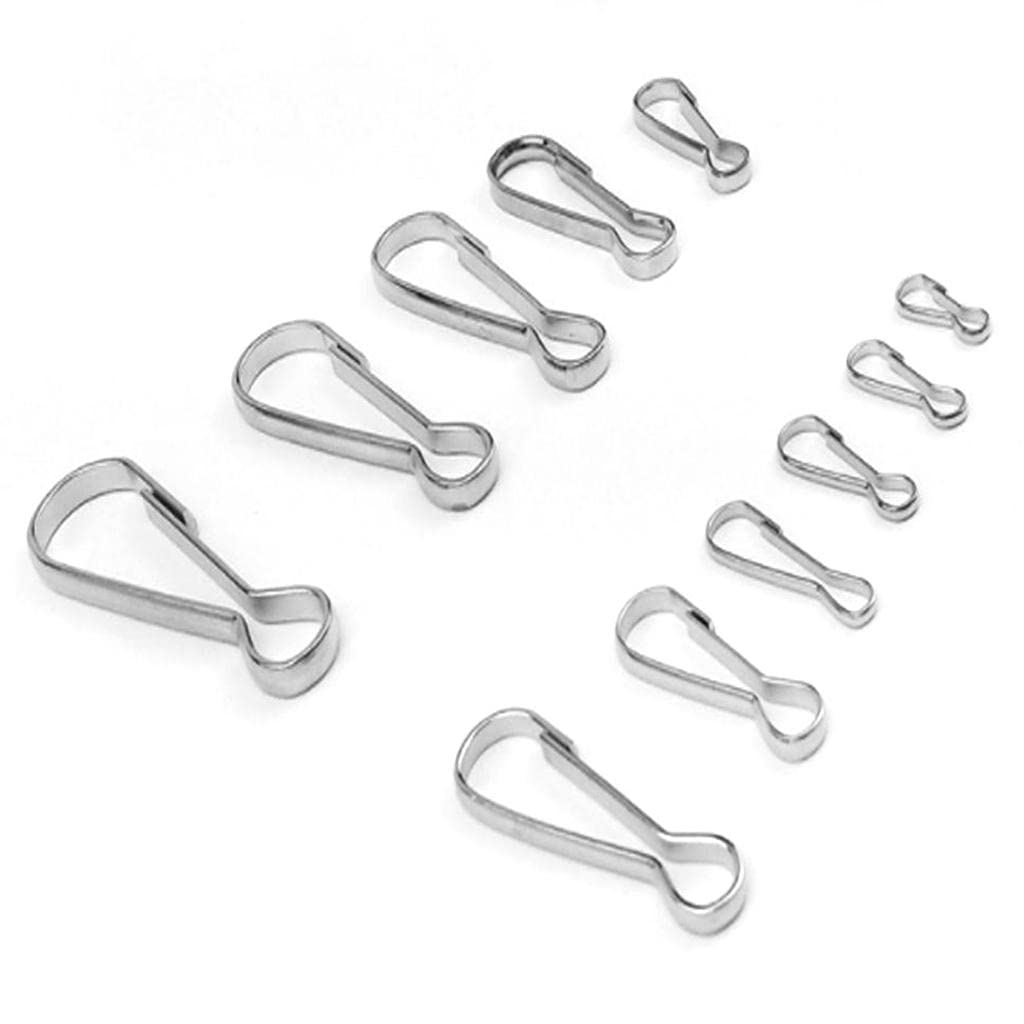 Oshhni 100 Pièces Mousqueton Ressort Fermoir Crochet Attache Métal Inoxydable Léger à Fermeture Rapide Adapté pour Randonnée Camping Pêche Jardin Mai,