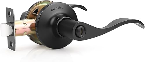 Miniatura 3 de Mengico Paquete de 6 manijas de puerta, manija de puerta negra interior, palancas de puerta de paso, palanca de puerta de armario, pasillo, manijas