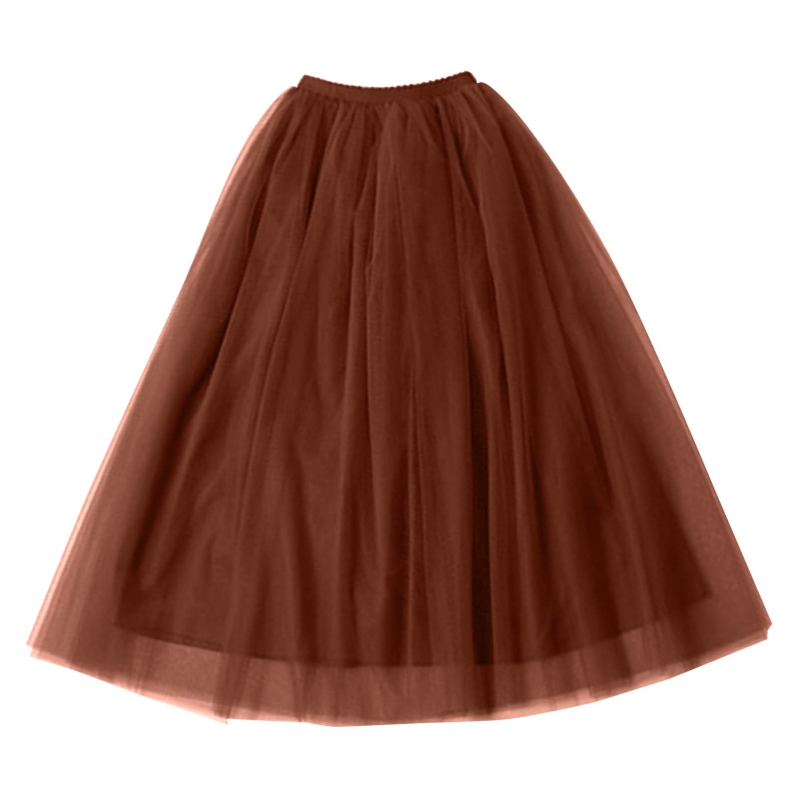 Falda grande de cintura alta para mujer, cinturón elástico, falda de malla, tutú de fiesta, falda hinchada