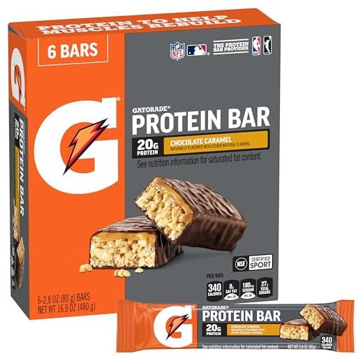 Gatorade Whey Protein Recover Bars, Chocolate Caramel, 6 Count
