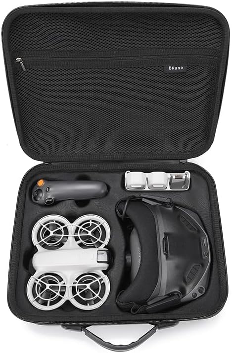 Neo Goggles N3 Carrying Case, Hard Case for DJI Neo Motion Fly More Combo, Portable Storage Shoulder Bag for DJI Neo Drone, RC Motion 3 Controller, Battery Charging Hub and Accessories (Black)