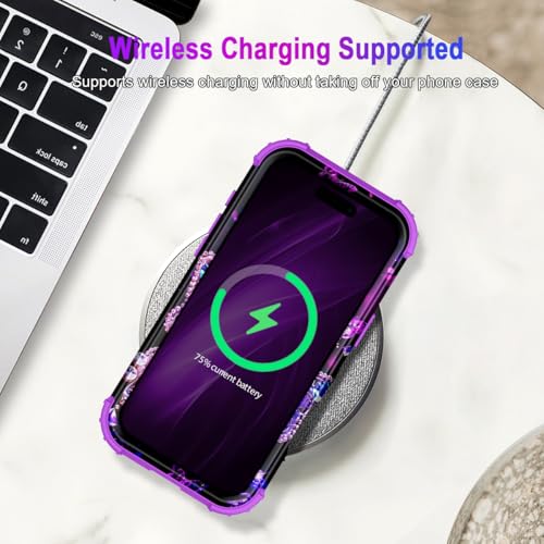Miqala for iPhone 16 Plus Case,Glow in The Dark Three Layer Heavy Duty Shockproof Protection Hard Plastic Bumper+Soft Silicone Case for Apple iPhone 16 Plus,Dark Butterfly by Miqala - Used condition - Image 7