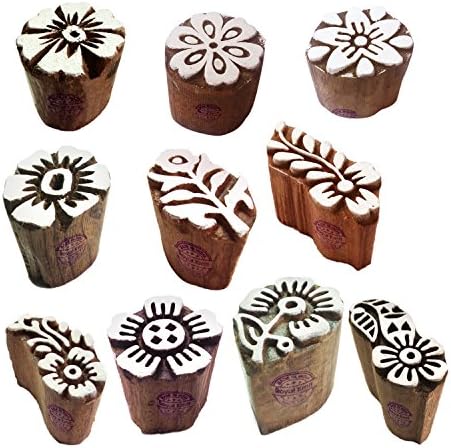 Royal Kraft Tattoo Print Blocks Beautiful Small Animal Design Wood Stamps (Set of 10)