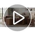 Image of Royal Furniture Decor Solid Wood Coffee Table with 4 Stools, 122x61 cm | Glass Top Surface, Built-in Lower Shelf, Upholstered Stools, Rounded Arch Design, Living Room Use