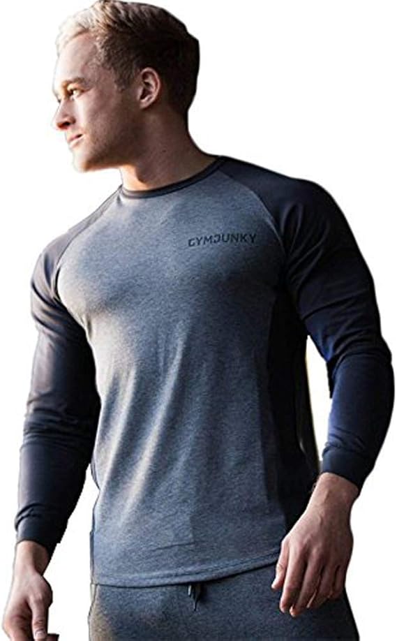 Amazon Ruuko 長袖tシャツ トレーニングウェア メンズ ロングスリーブシャツ おしゃれ 薄手 カジュアル ランニングウェア Tシャツ コットン グレー 黒 Xl ジャージトップ 通販