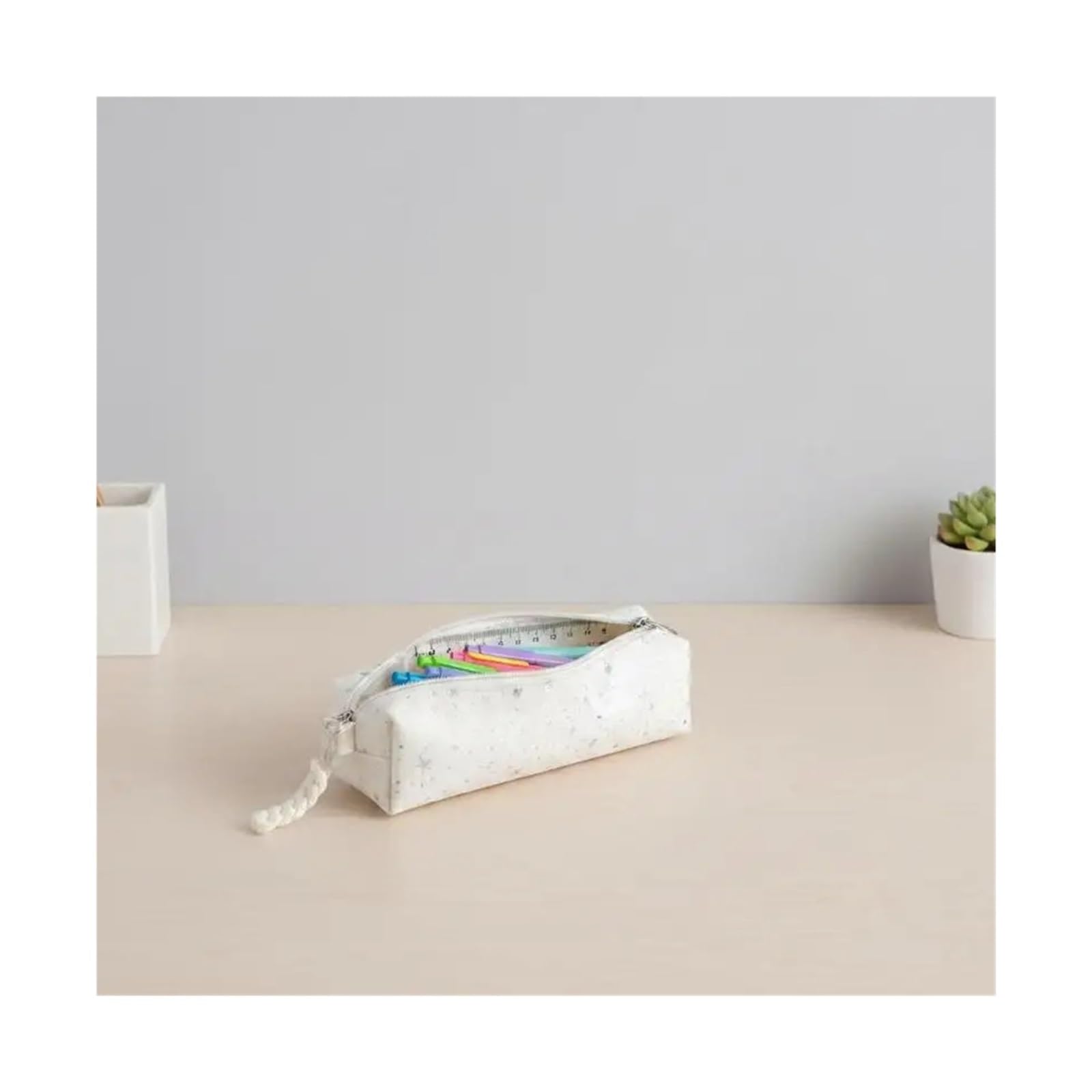 Astuccio Star Dot for studenti | Stile Ins, semplice, multiuso, organizer for pennelli da trucco/cancelleria(A8)