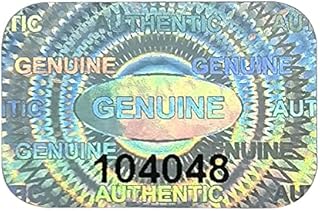300 pcs Tamper Proof Hologram Stickers Silver High Security Tamper Evident Warranty Seal Void Genuine Authentic Holographic Labels/Stickers w/Unique Sequential Serial Numbering 0.95X0.6 inch (Silver)