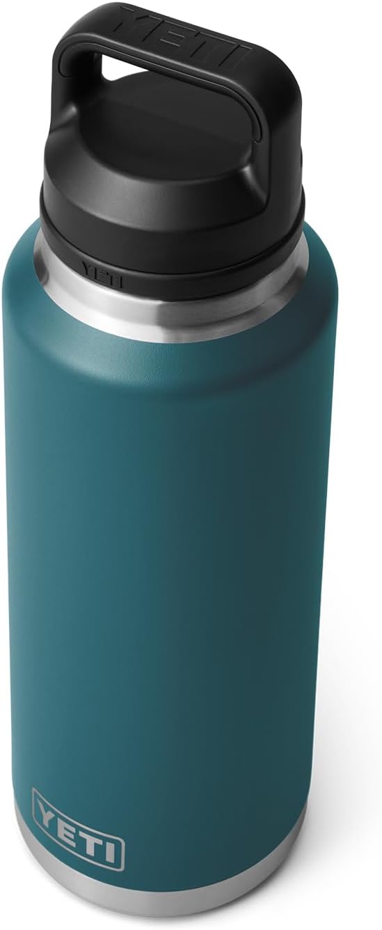 YETI Rambler 46 oz Bottle, Leakproof, Vacuum Insulated, Stainless Steel with Chug Cap, Agave Teal
