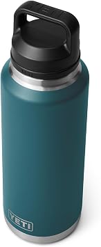 YETI Rambler 46 oz Bottle, Leakproof, Vacuum Insulated, Stainless Steel with Chug Cap, Agave Teal