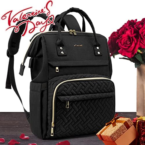 LOVEVOOK Laptop Backpack for Women Fashion Business Computer Backpacks Travel Bags Purse Student Bookbag Teacher Doctor Nurse Work Backpack with USB Port Fits 15.6-Inch Laptop, Black 5 LOVEVOOK Laptop Backpack for Women Fashion Business Computer Backpacks Travel Bags Purse Student Bookbag Teacher Doctor Nurse Work Backpack with USB Port Fits 15.6-Inch Laptop, Black