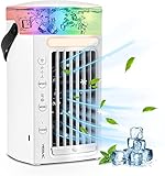  VVLXRIC Cube Rafraichisseur, L\'Air Purifie Mini Climatisation - Faible Consommation D\'éNergie Ventilateur Mini - pour La Maison, Le Bureau, La Chambre, La Cuisine, Le Yoga