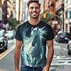 GANMP T-Shirts for Men Women 3D Printed Casual Tees Shirt Short Sleeve T Shirt, White Horse, XXL #5