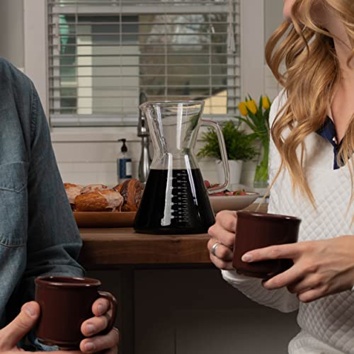 Image of London Sip Glass Pour Over Coffee Carafe Coffee Maker with Reusable Stainless Steel Filter, Ergonomic Handle, and Easy-Pour Spout, 8-Cup (1200 mL)