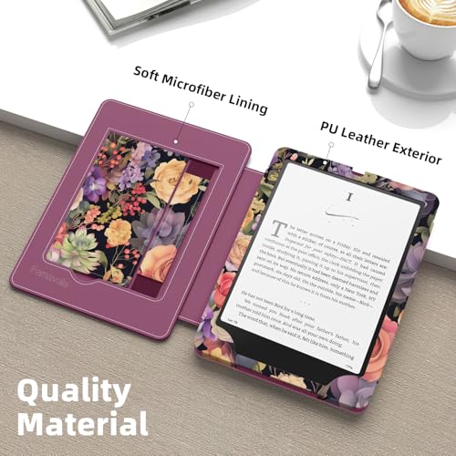 Famavala Folio Case Compatible for 7" (12th Generation, 2024 Release), Slim Cover with Auto Wake/Sleep, no fit for 7" TCL K7 Android Tablet (Succulents) by Famavala - Used condition - Image 4
