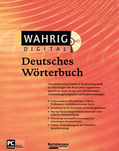 Wahrig WAHRIG.digital Deutsches Wörterbuch: Für Windows 98/ME/NT 4.0/2000/XP ...