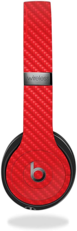 MightySkins Carbon Fiber Skin for Beats by Dr. Dre Solo 3 Wireless - Black Wood | Protective, Durable Textured Carbon Fiber Finish | Easy to Apply, Remove, and Change Styles | Made in The USA
