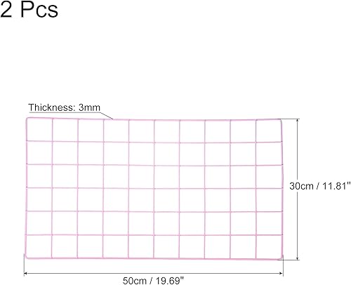 Vista 12 de PATIKIL Panel de rejilla de alambre de 20 x 12 pulgadas, paquete de 2 paneles decorativos de rejilla de pared, tablero de fotos, exhibidor de fotos