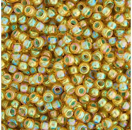 Miyuki Japanese Glass Seed Beads 22gms 11/0 in Burgundy Gold Luster