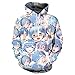 VOSTE Rem Costume Anime Cartoon Cosplay Hoodie 3D Printed Pullover Sweatshirt Tracksuit (X-Large, Color 1)