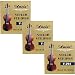 3 Packs Full Set Replacement Stainless Steel 4/4 Size Violin Strings E A D G