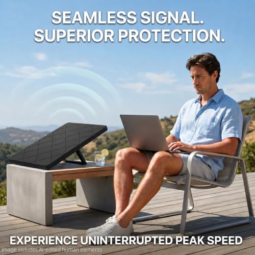 Starlink Gen 3 Protective Cover Case, Starlink Standard Gen 3 Case for Satellite Dish, Silicone Hail Protector Cover for Starlink Standard, Waterproof, Impact Resistant to Rocks/Sand/Hail, Black - image 4