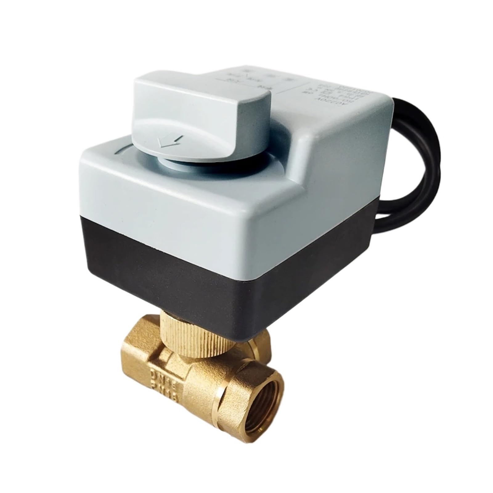 Vanne motorisée 220V 3 voies 1/2" laiton automatique avec bypass manuel chauffage eau