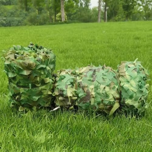 Camo Netting Oxford Fabric for Hunting & Shooting 4x6m (13.1x19.7ft) Military Grade Camouflage Cover for Camping Decoration and Outdoor Events