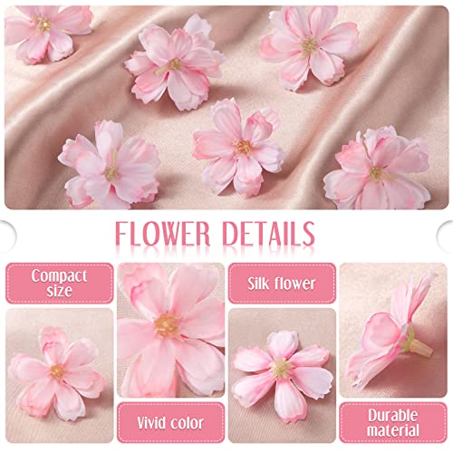 Willbond Faux Flower Heads For Crafts Artificial Silk Plum Blossom Heads For Home Room Wedding Party Marriage Car Shoes Hats, 1.8 Inch (Pink, 100 Pieces) #TOP5